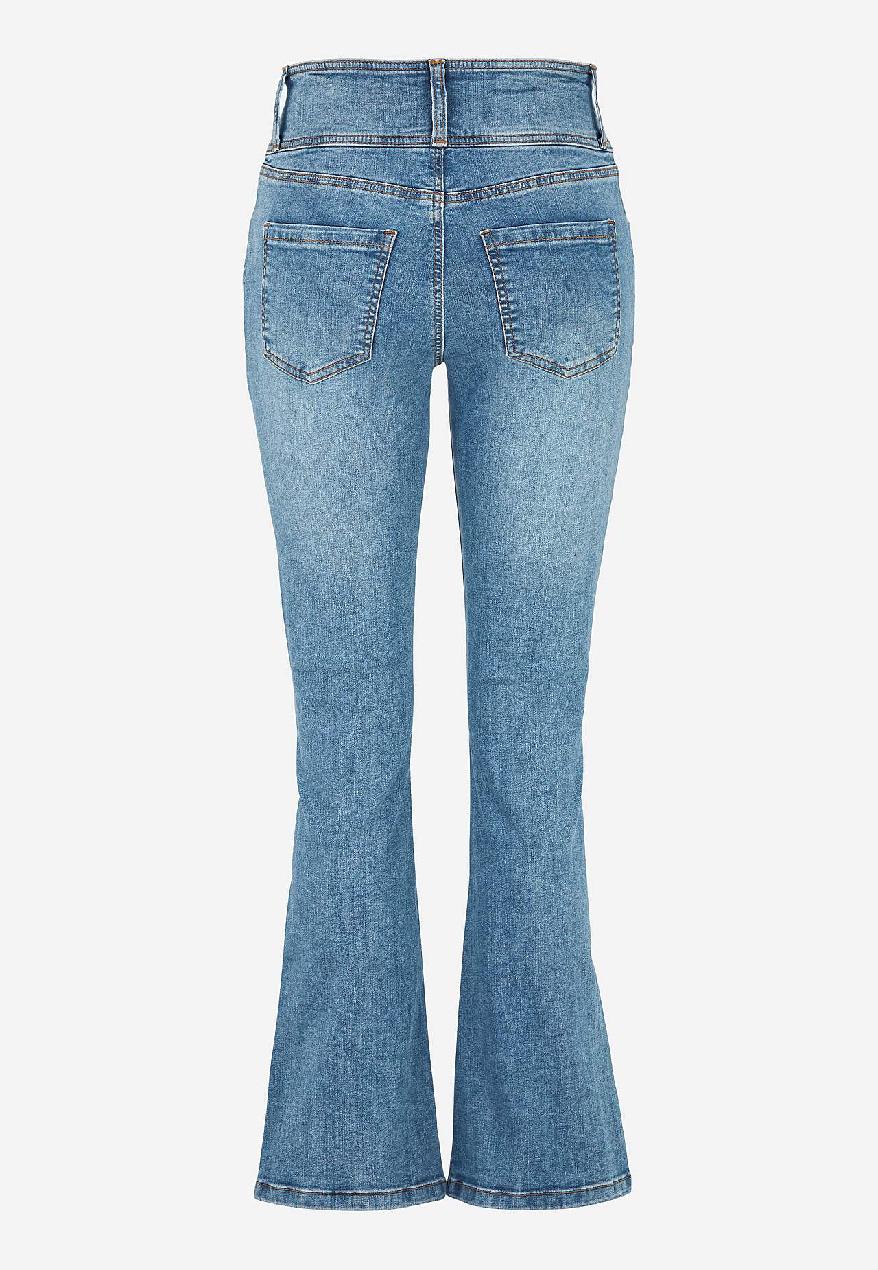 Džíny bootcut s vysokým pasem