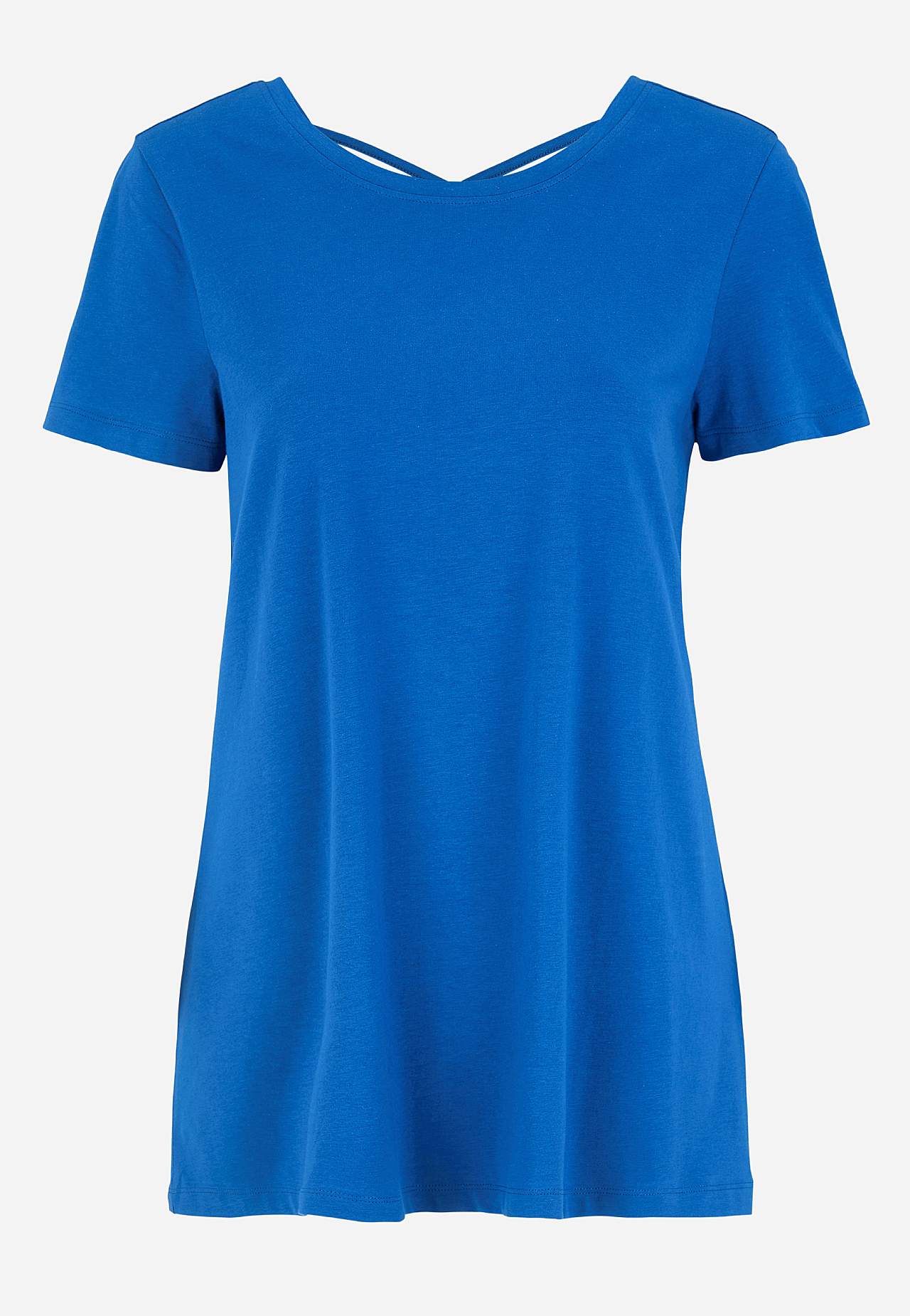 Žerzejový top s pleteným zadním detailem