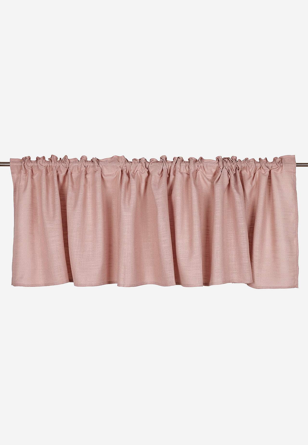 Záclonka s páskou v různé délce s lněným dotykem