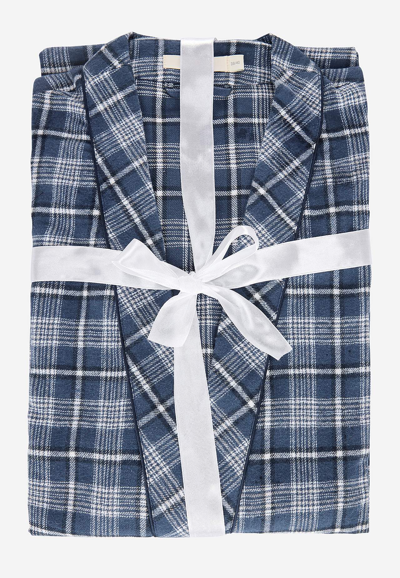 Mřížkovaný župan z flanelu