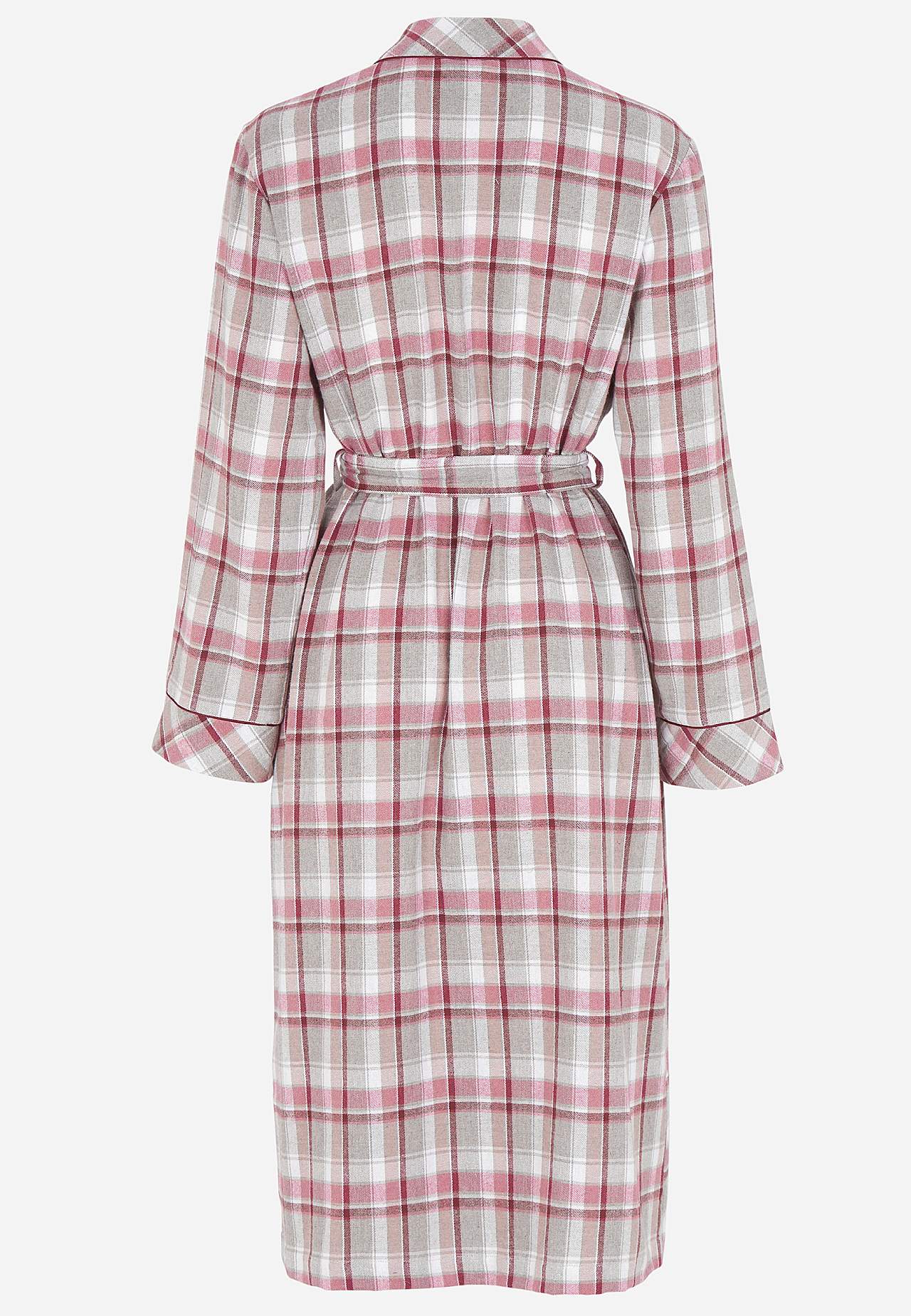 Mřížkovaný župan z flanelu