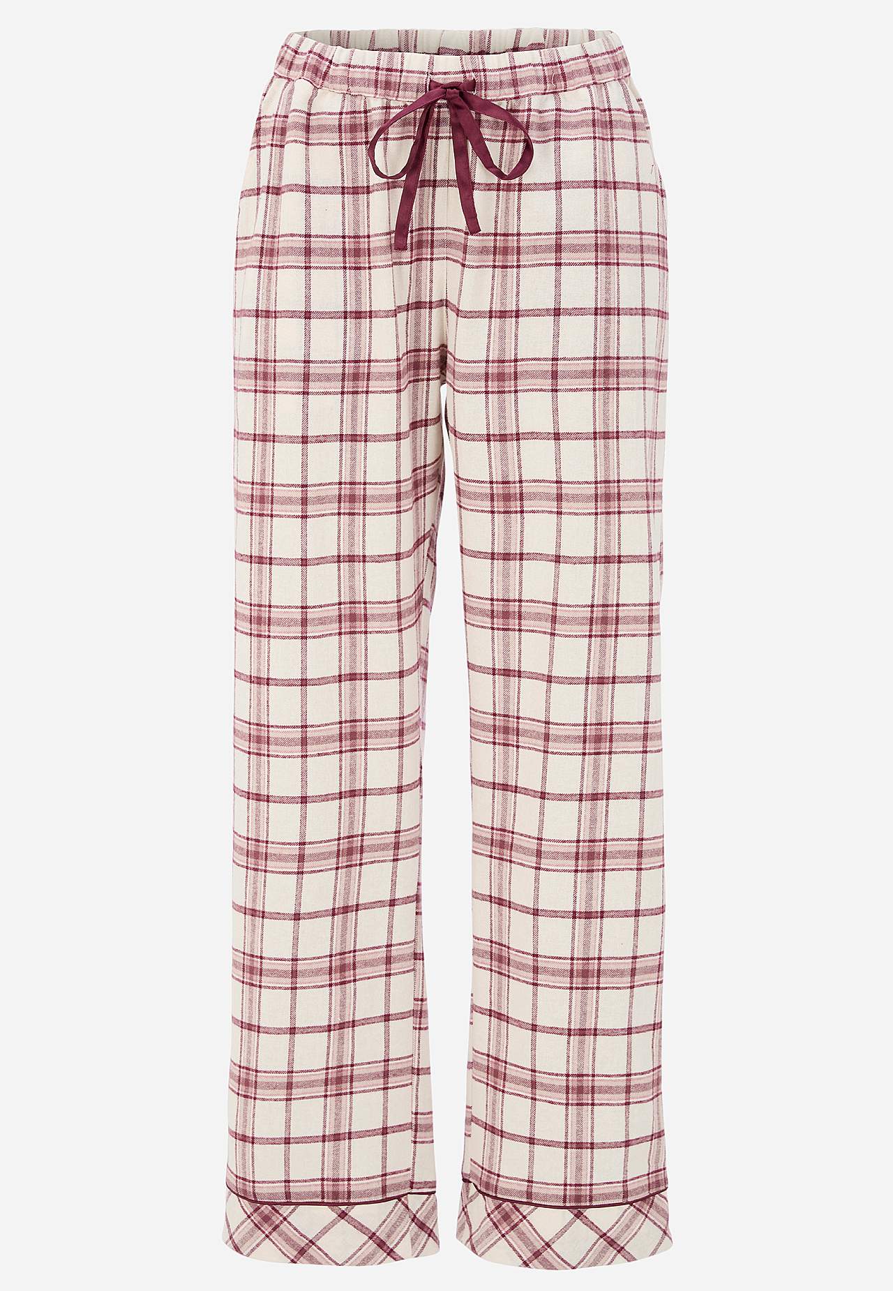 Mřížkované pyžamo z flanelu