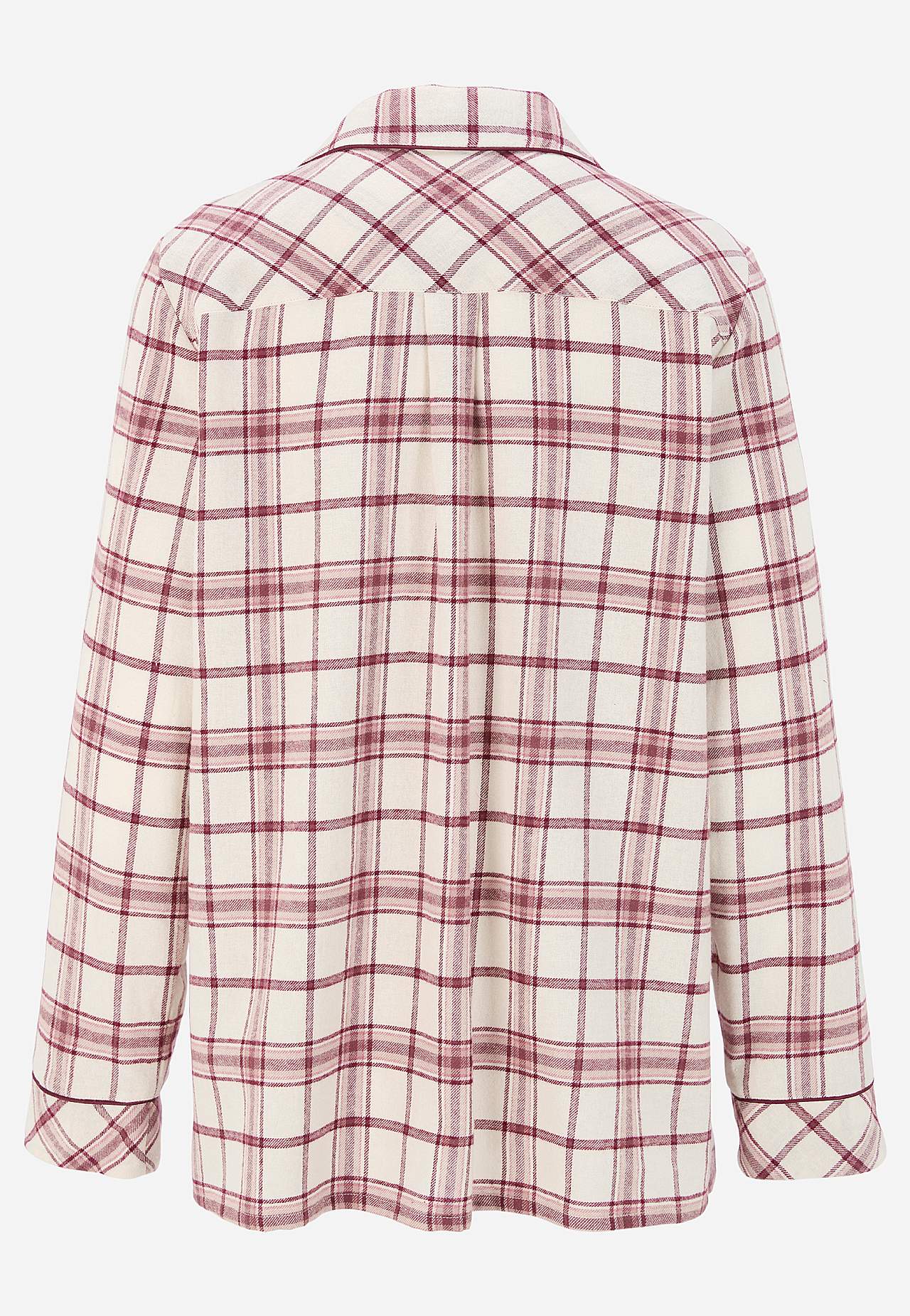 Mřížkované pyžamo z flanelu
