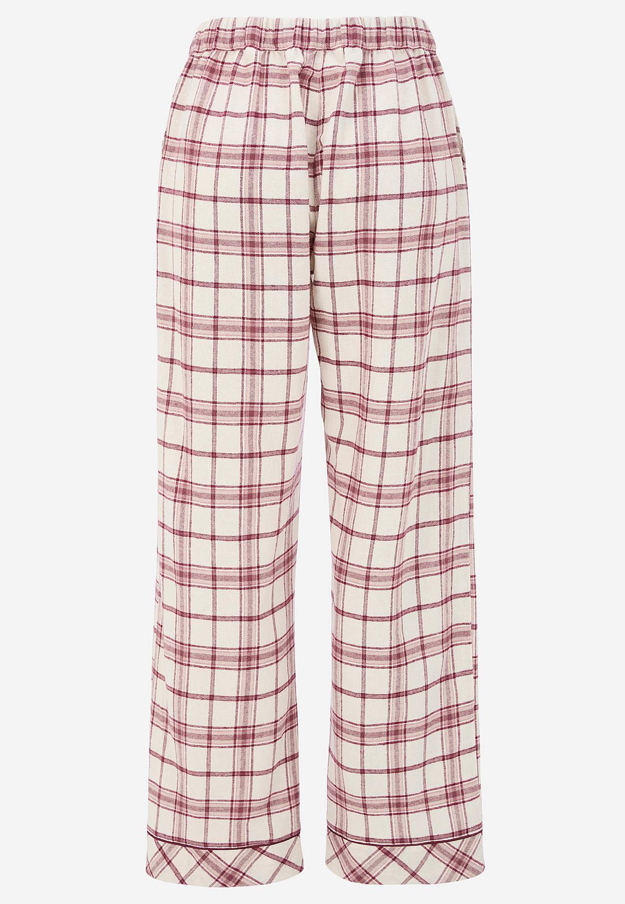 Mřížkované pyžamo z flanelu
