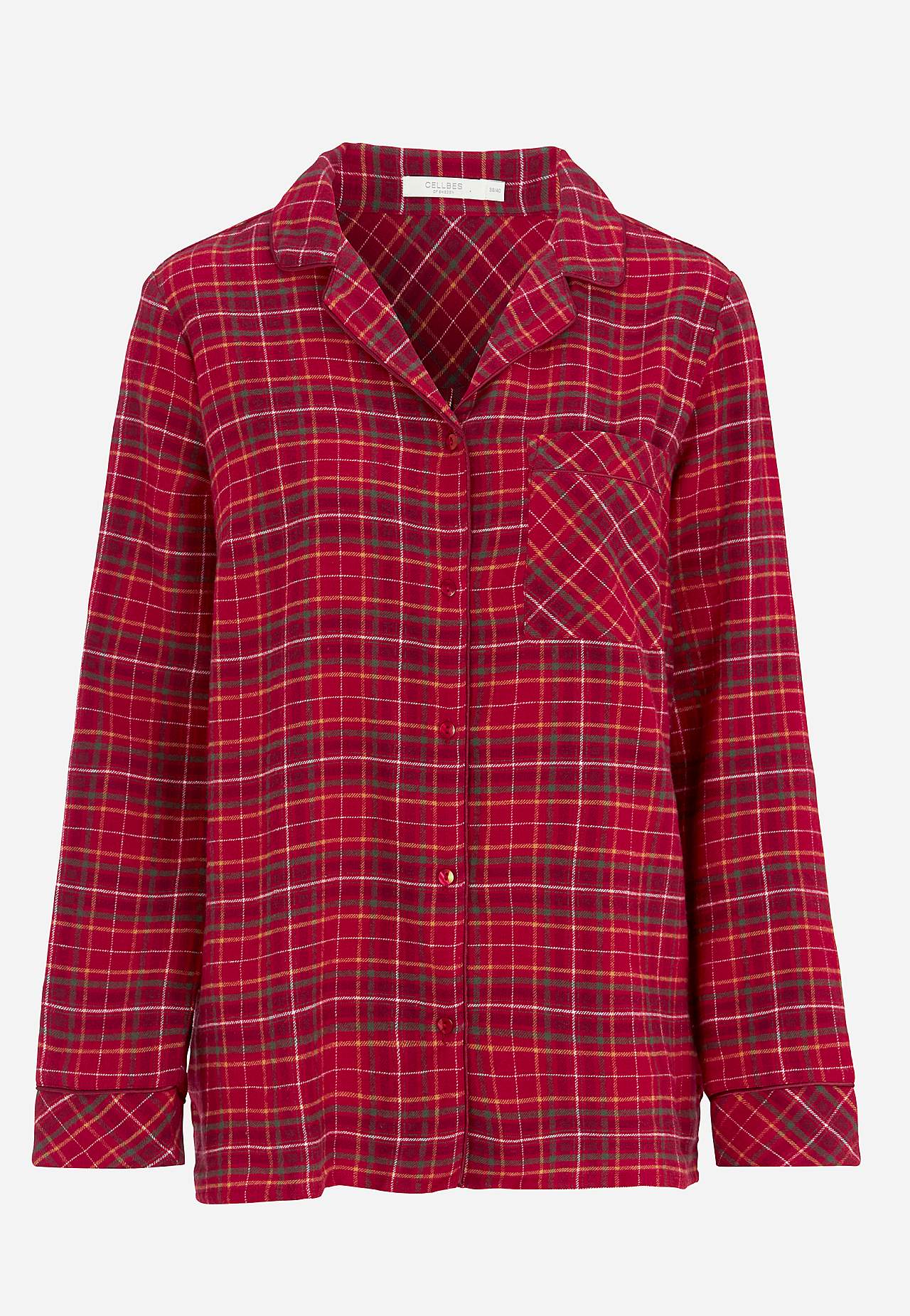 Mřížkované pyžamo z flanelu