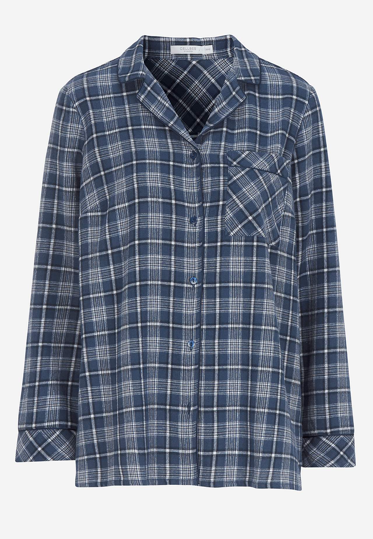 Mřížkované pyžamo z flanelu