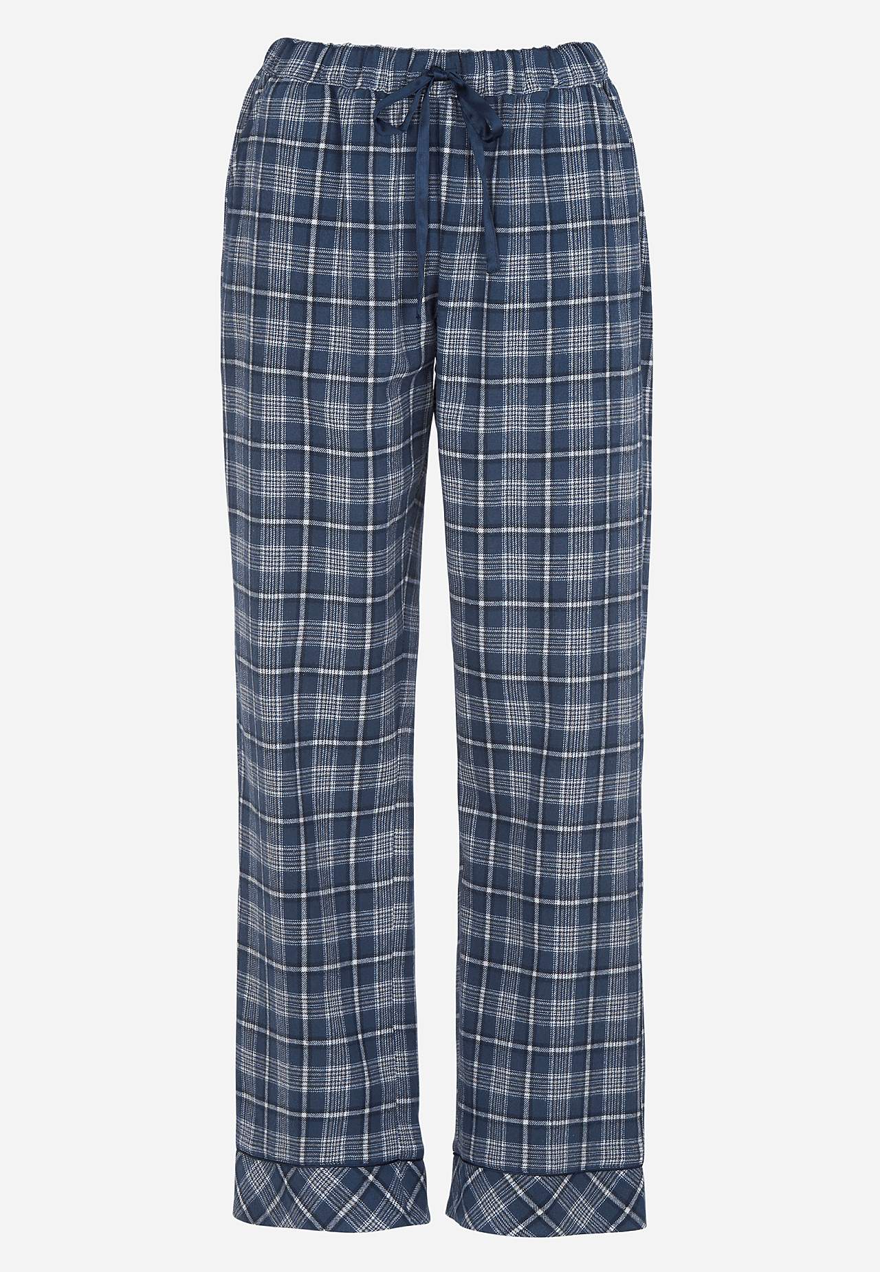 Mřížkované pyžamo z flanelu