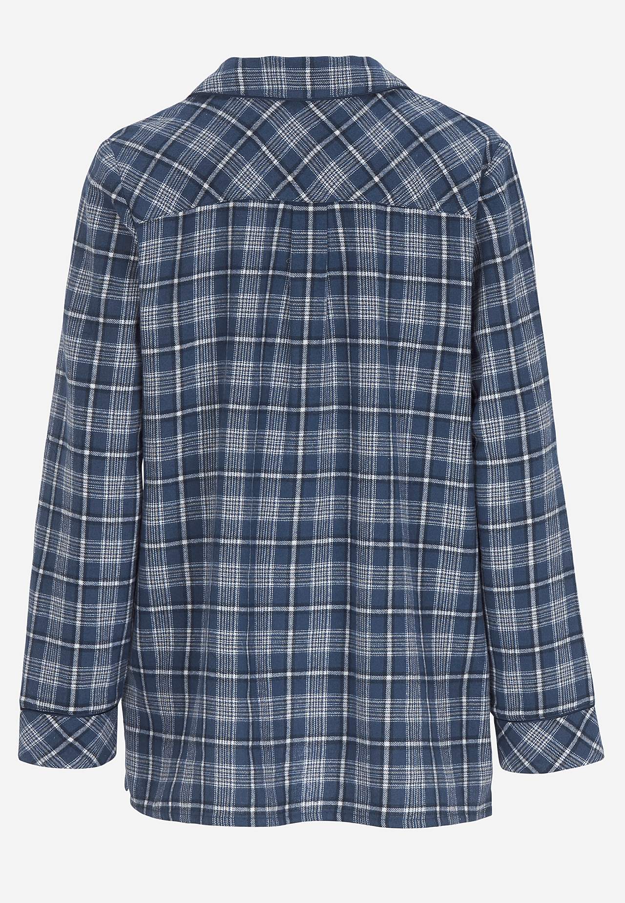Mřížkované pyžamo z flanelu