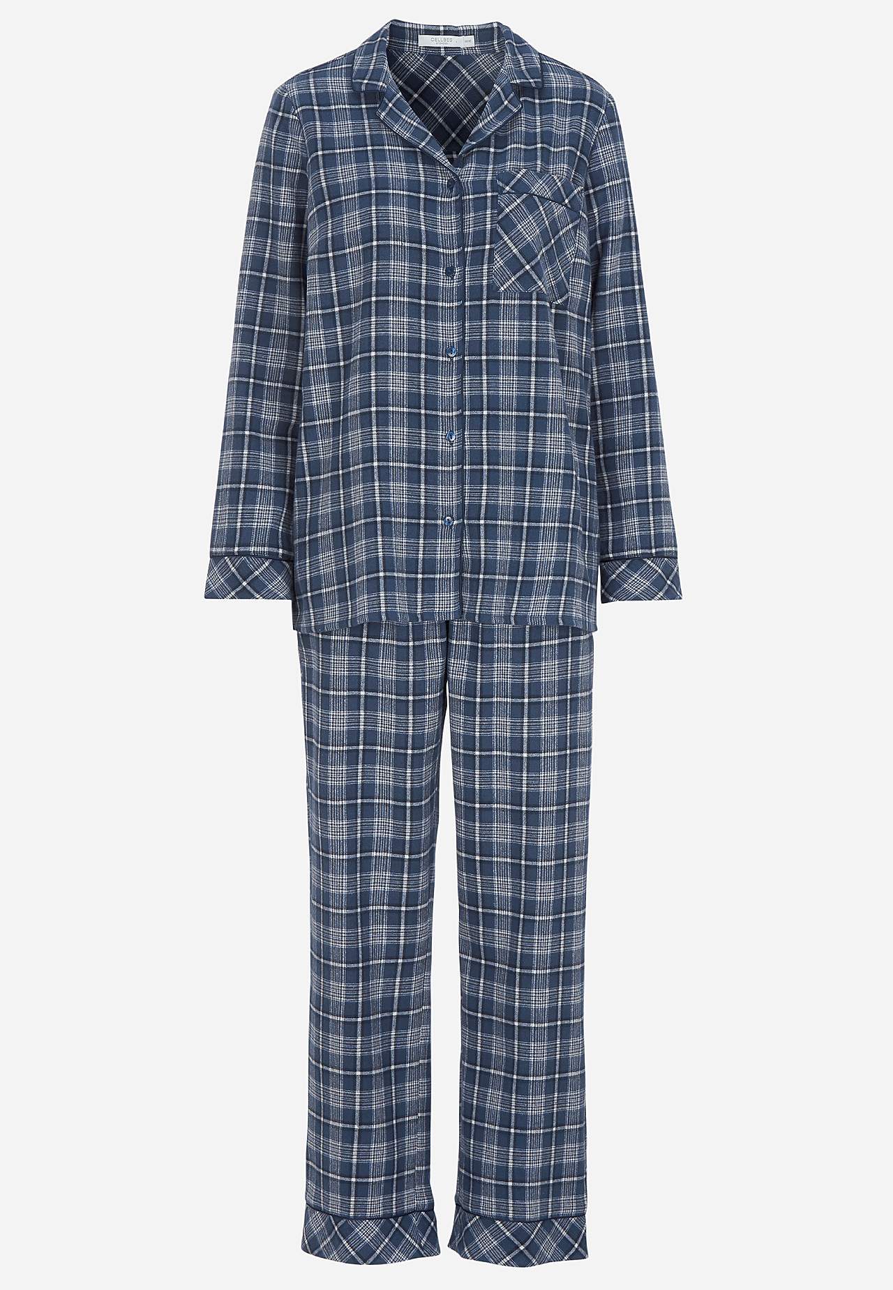 Mřížkované pyžamo z flanelu