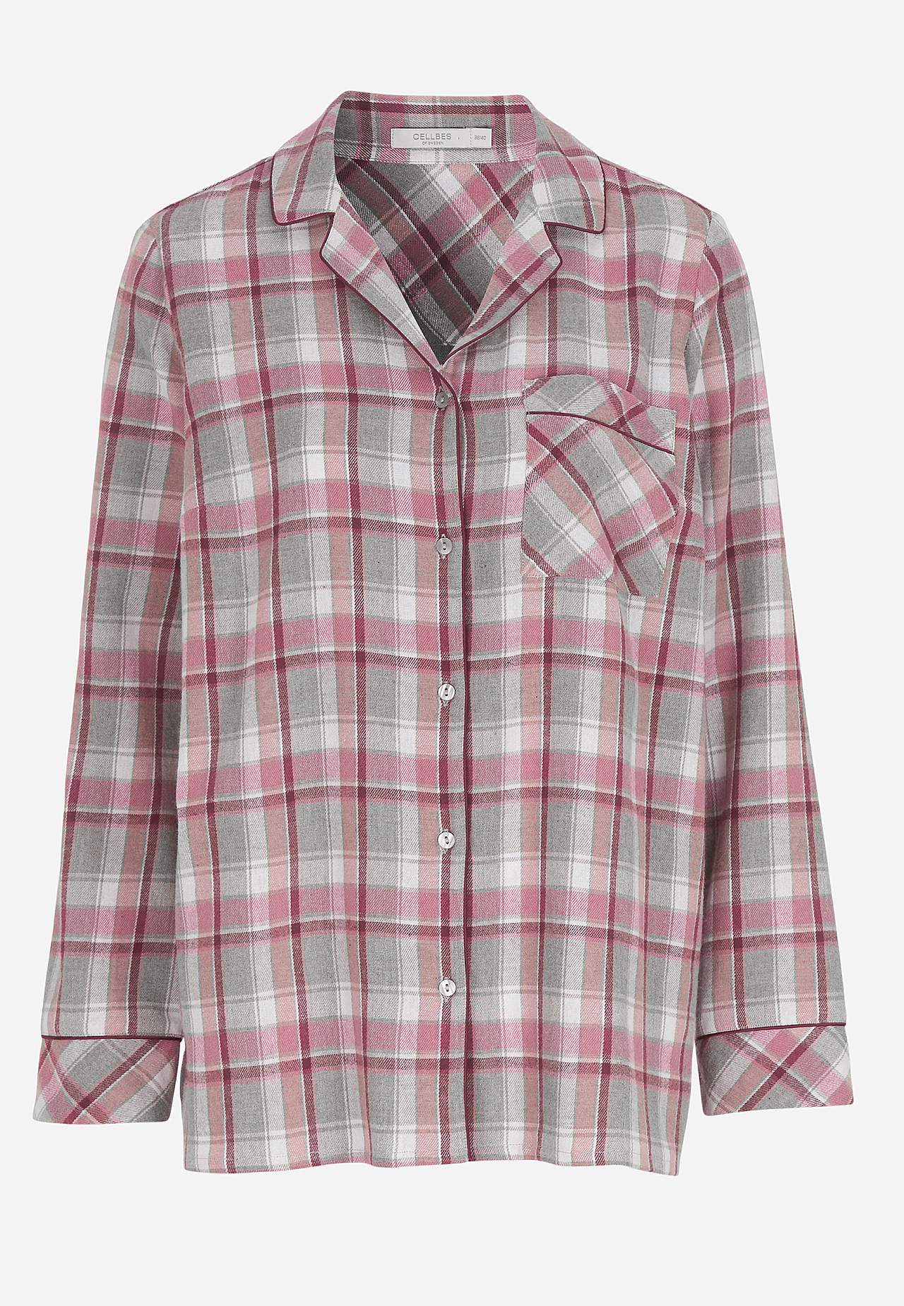Mřížkované pyžamo z flanelu