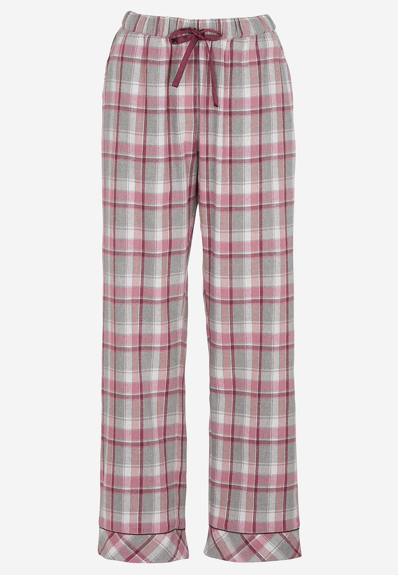 Mřížkované pyžamo z flanelu