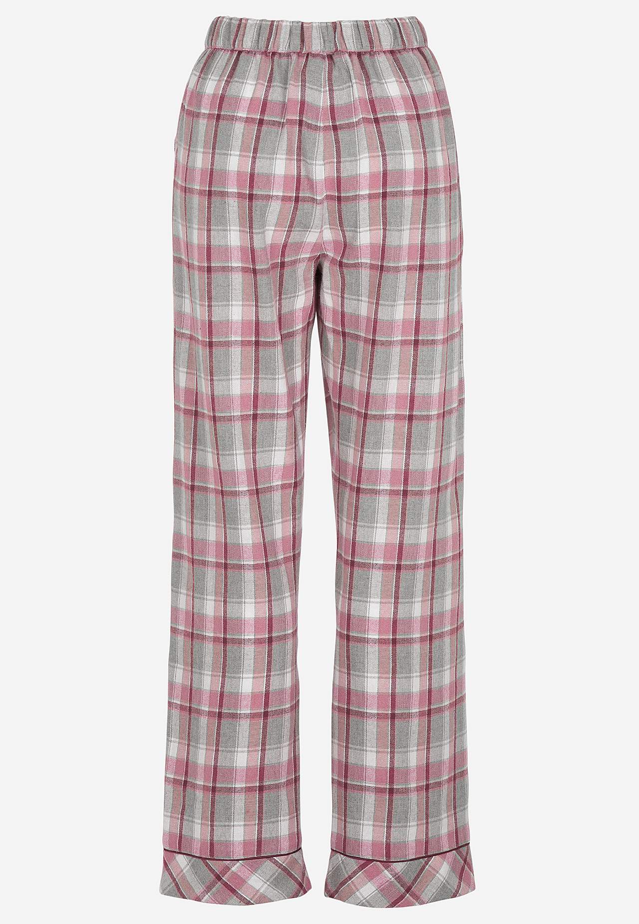 Mřížkované pyžamo z flanelu