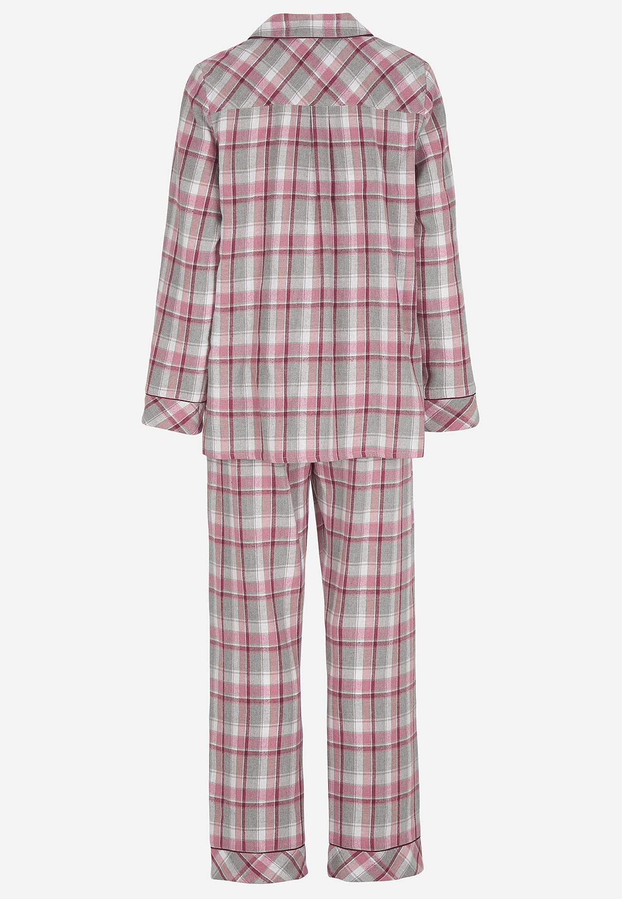 Mřížkované pyžamo z flanelu