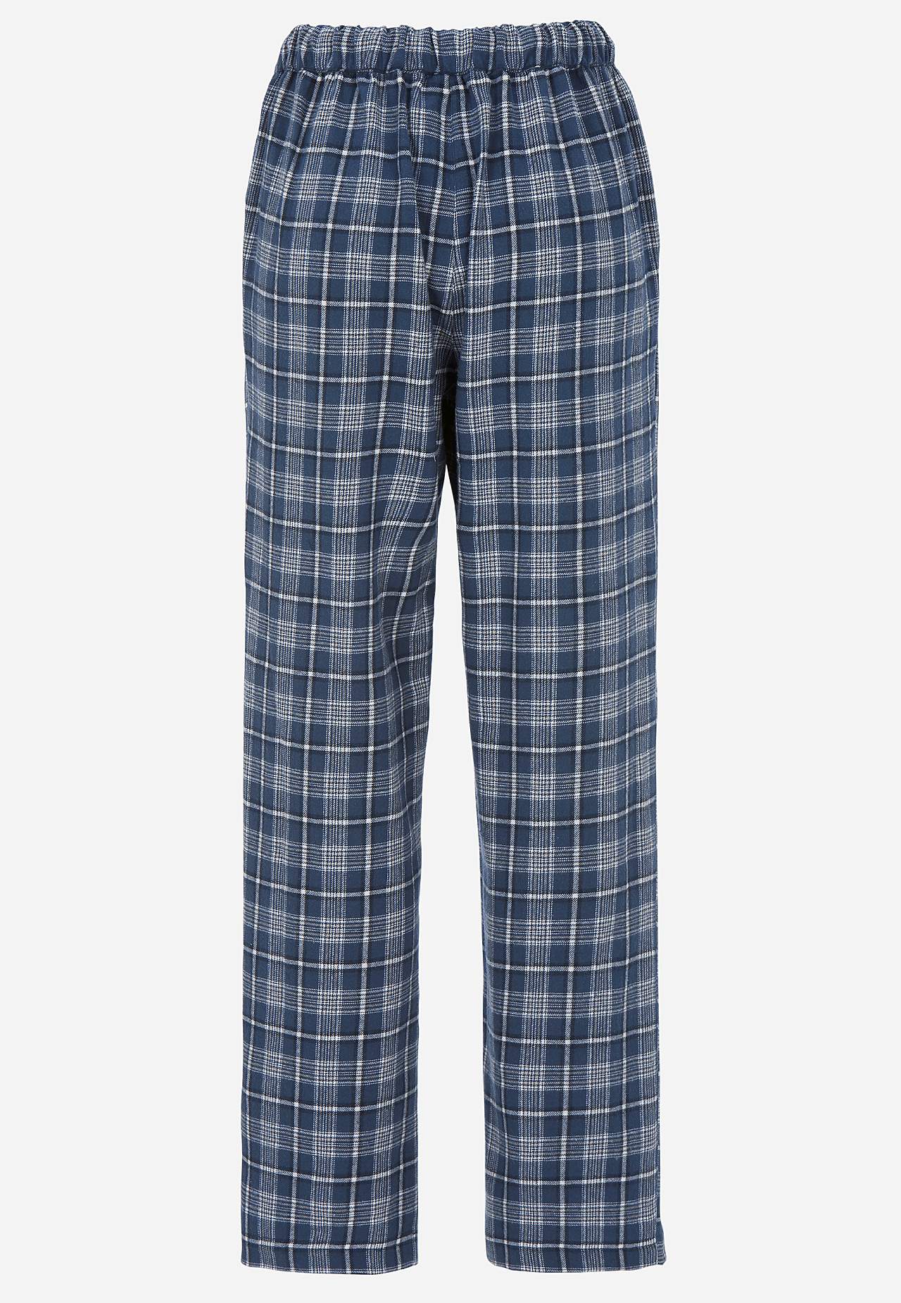 Mřížkované pyžamové kalhoty z flanelu