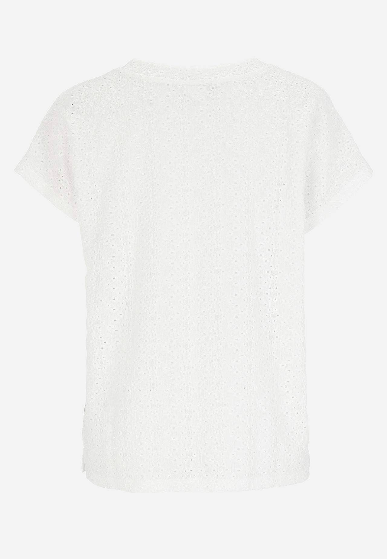 Žerzejový top s dírkovou výšivkou