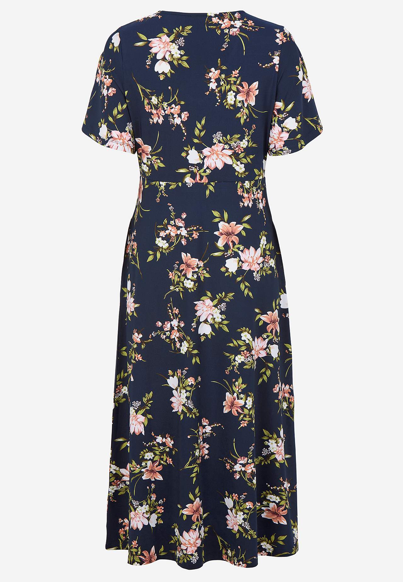 Žerzejové šaty s květinovým vzorem