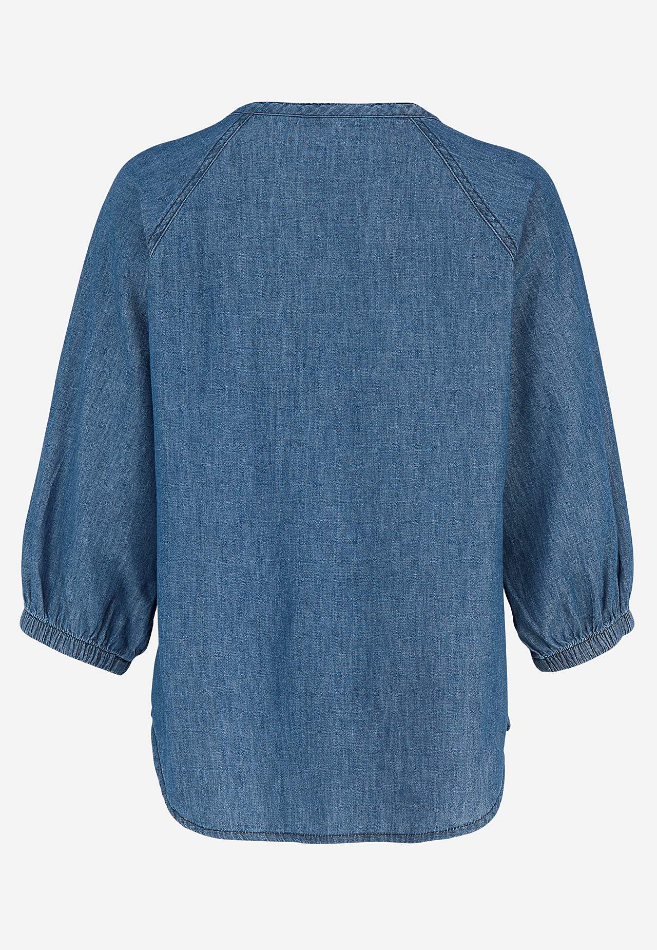 Džínová blůza se širokými rukávy