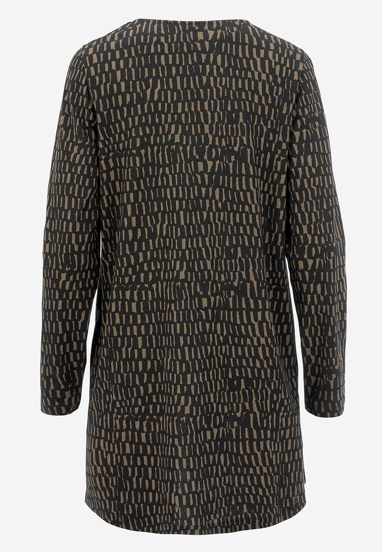 Vzorovaná žerzejová tunika s kapsami