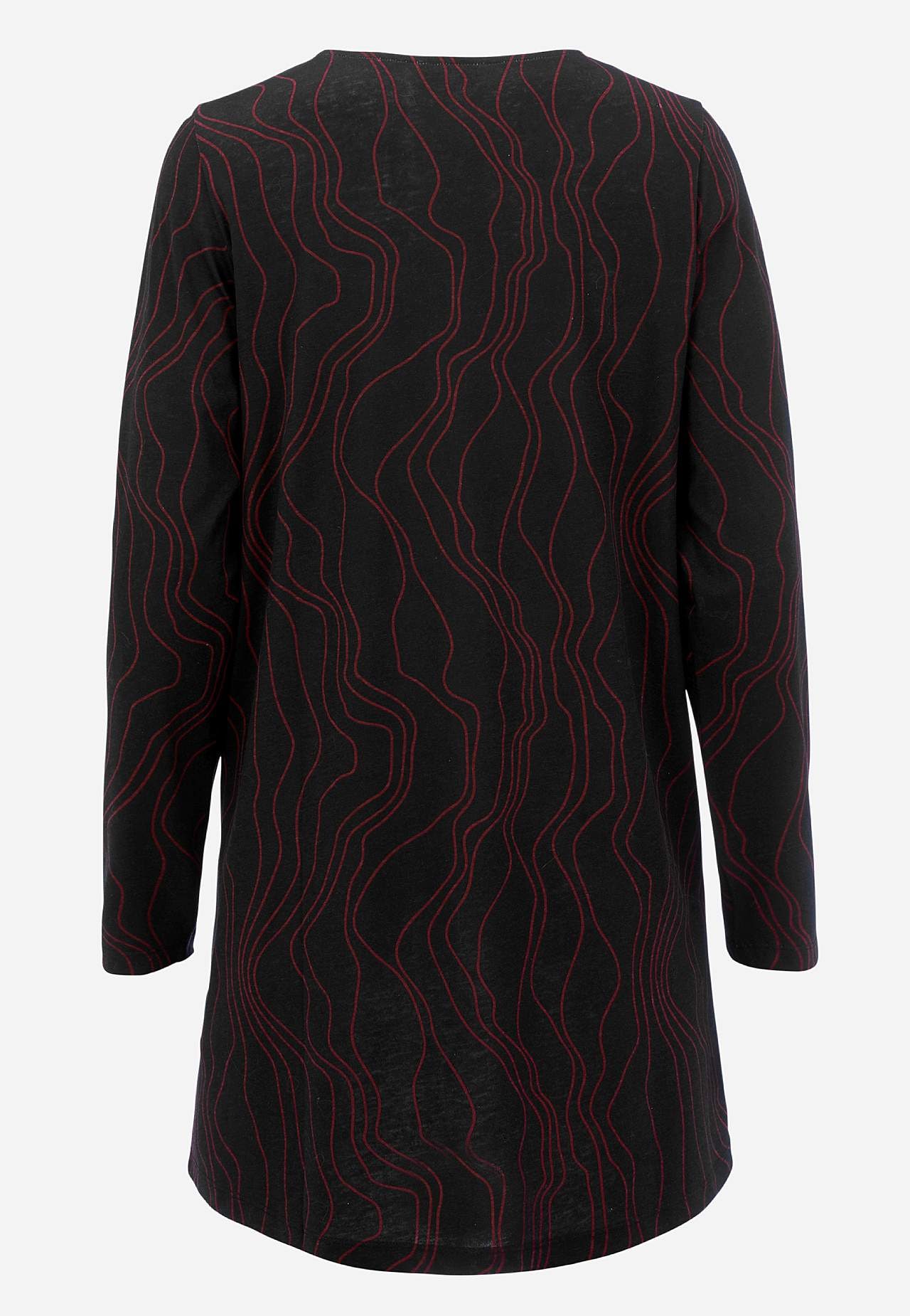 Vzorovaná žerzejová tunika s kapsami