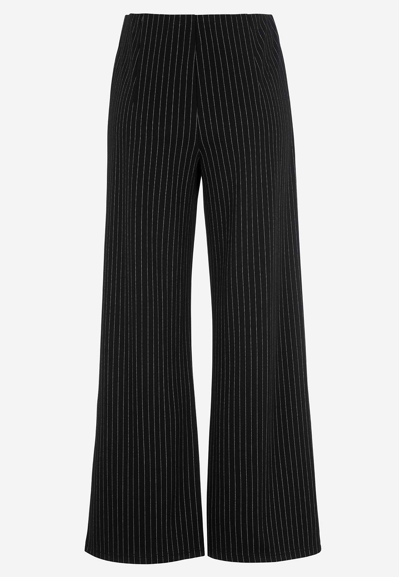 Žerzejové kalhoty s rovnými nohavicemi