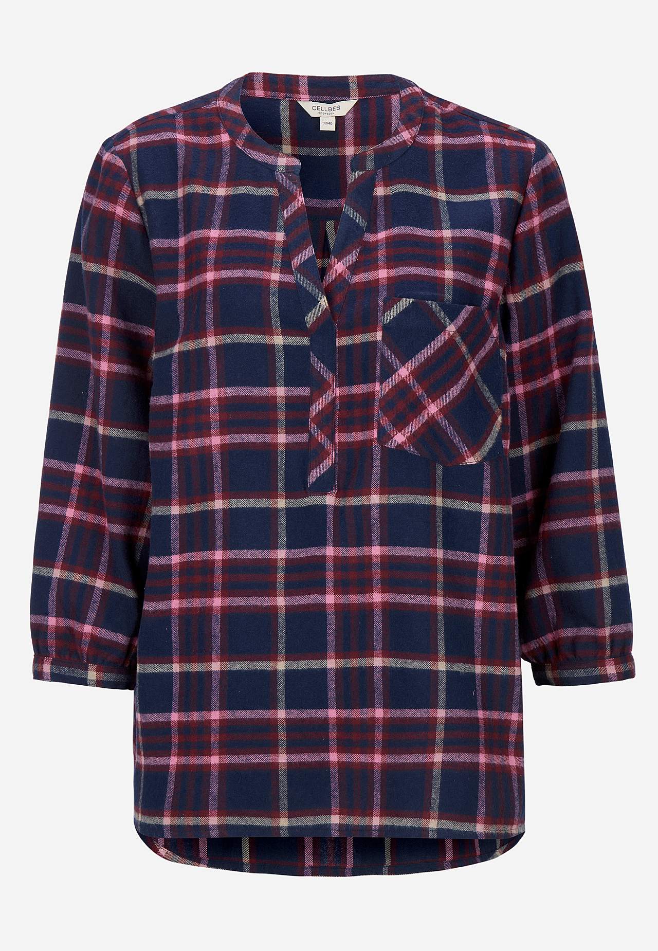 Blůza z flanelu s náprsní kapsou