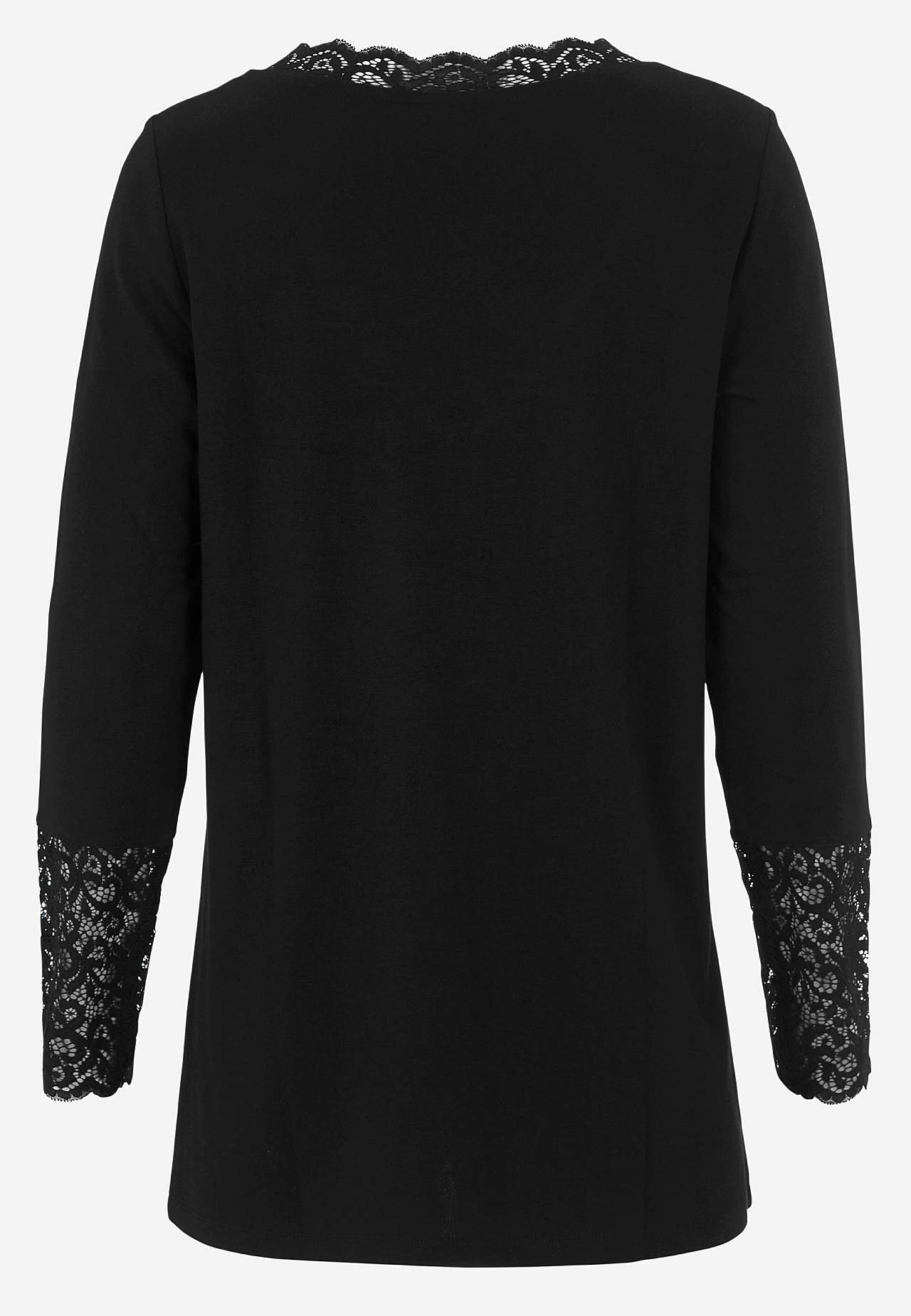 Žerzejová tunika s krajkovými detaily