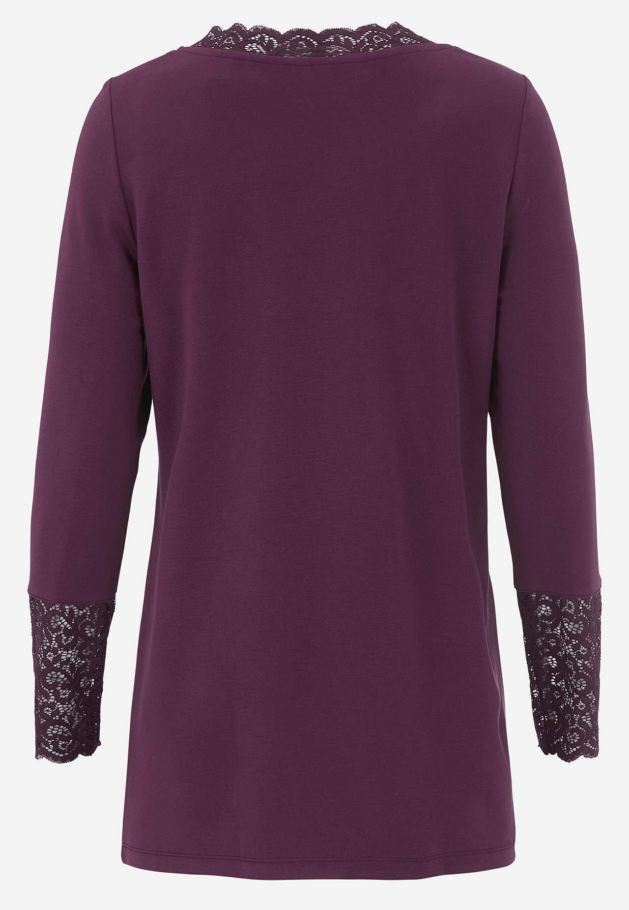 Žerzejová tunika s krajkovými detaily