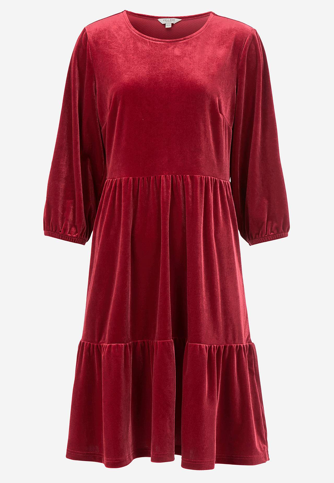 Šaty ze sametu s volány