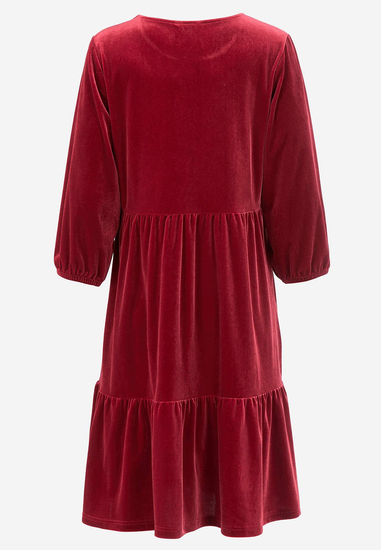 Šaty ze sametu s volány