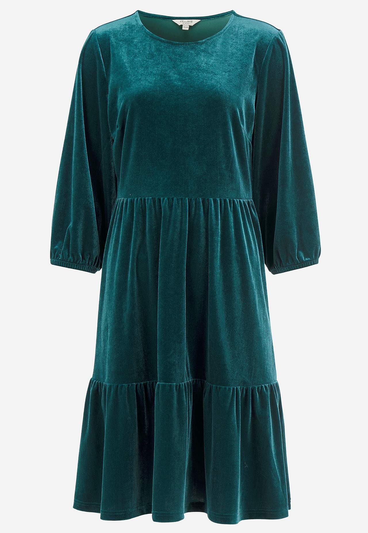 Šaty ze sametu s volány