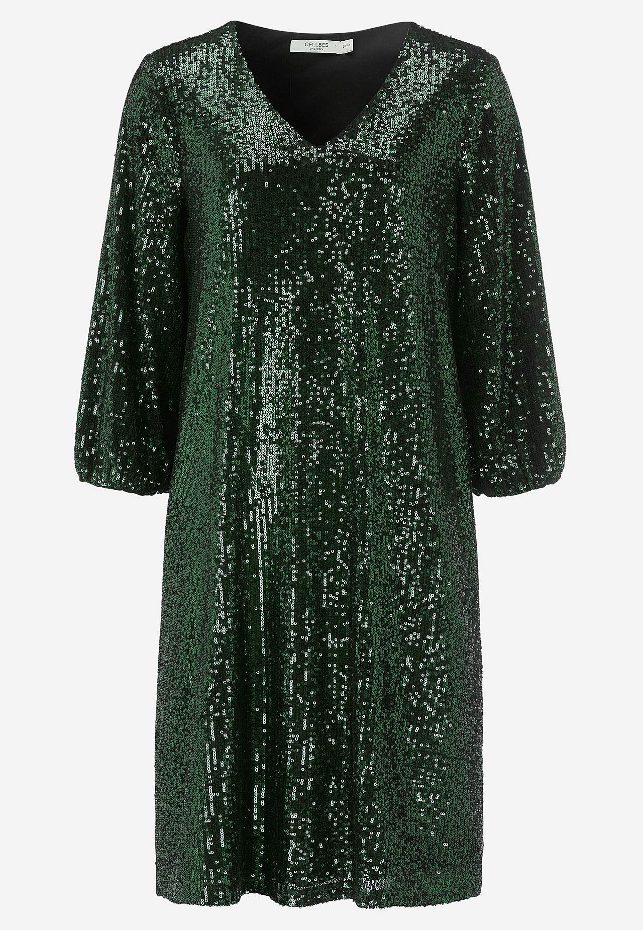 Šaty s flitry s výstřihem ve tvaru V