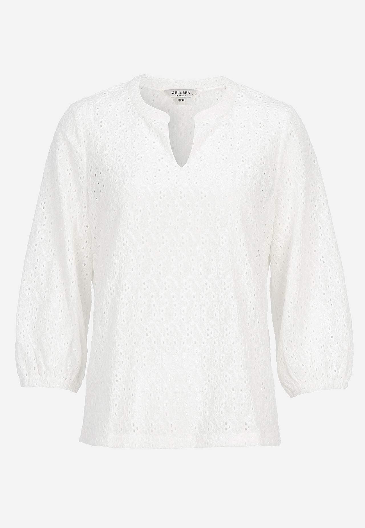 Žerzejový top s vyšívaným propracovaným vzorem