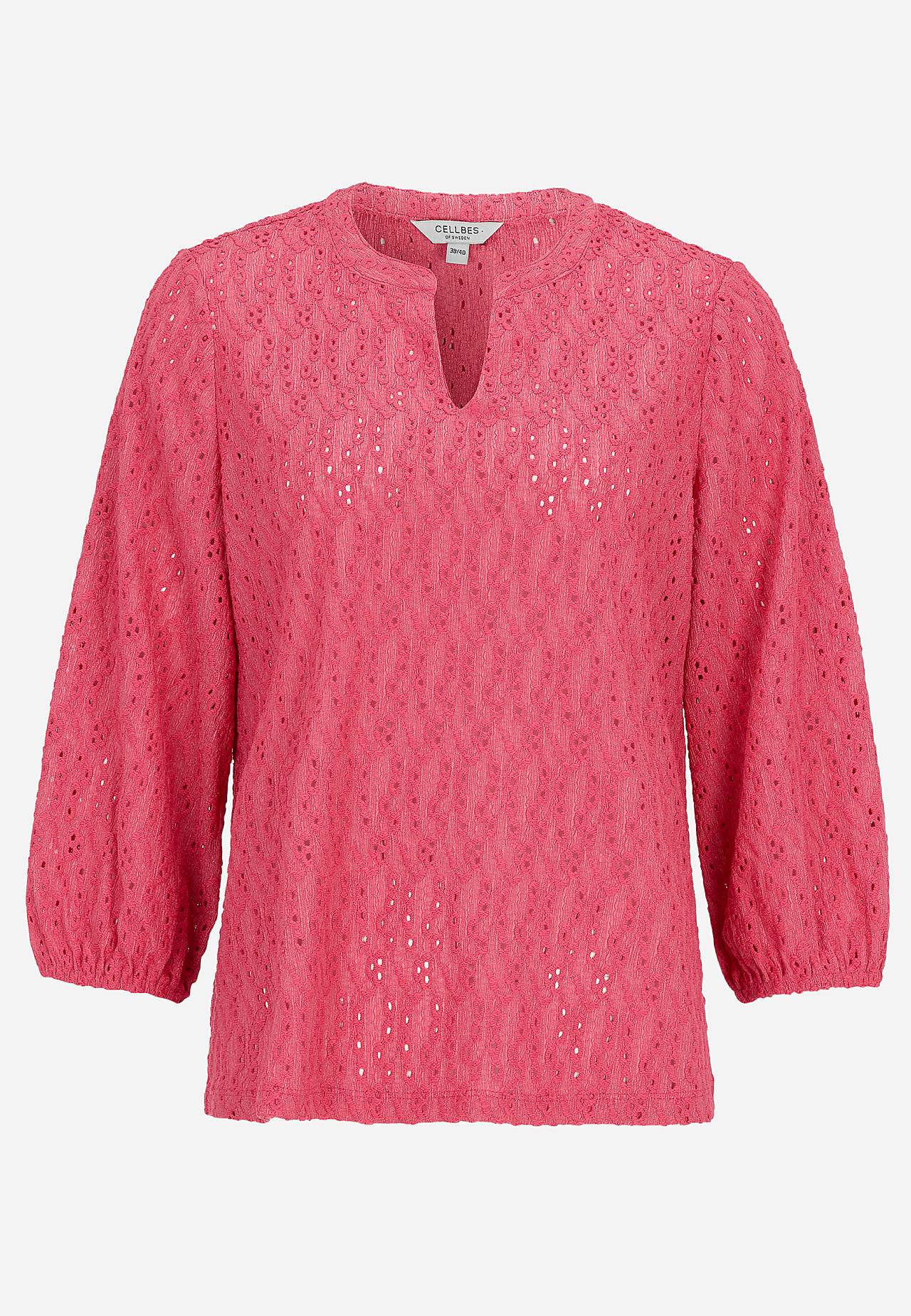 Žerzejový top s vyšívaným propracovaným vzorem