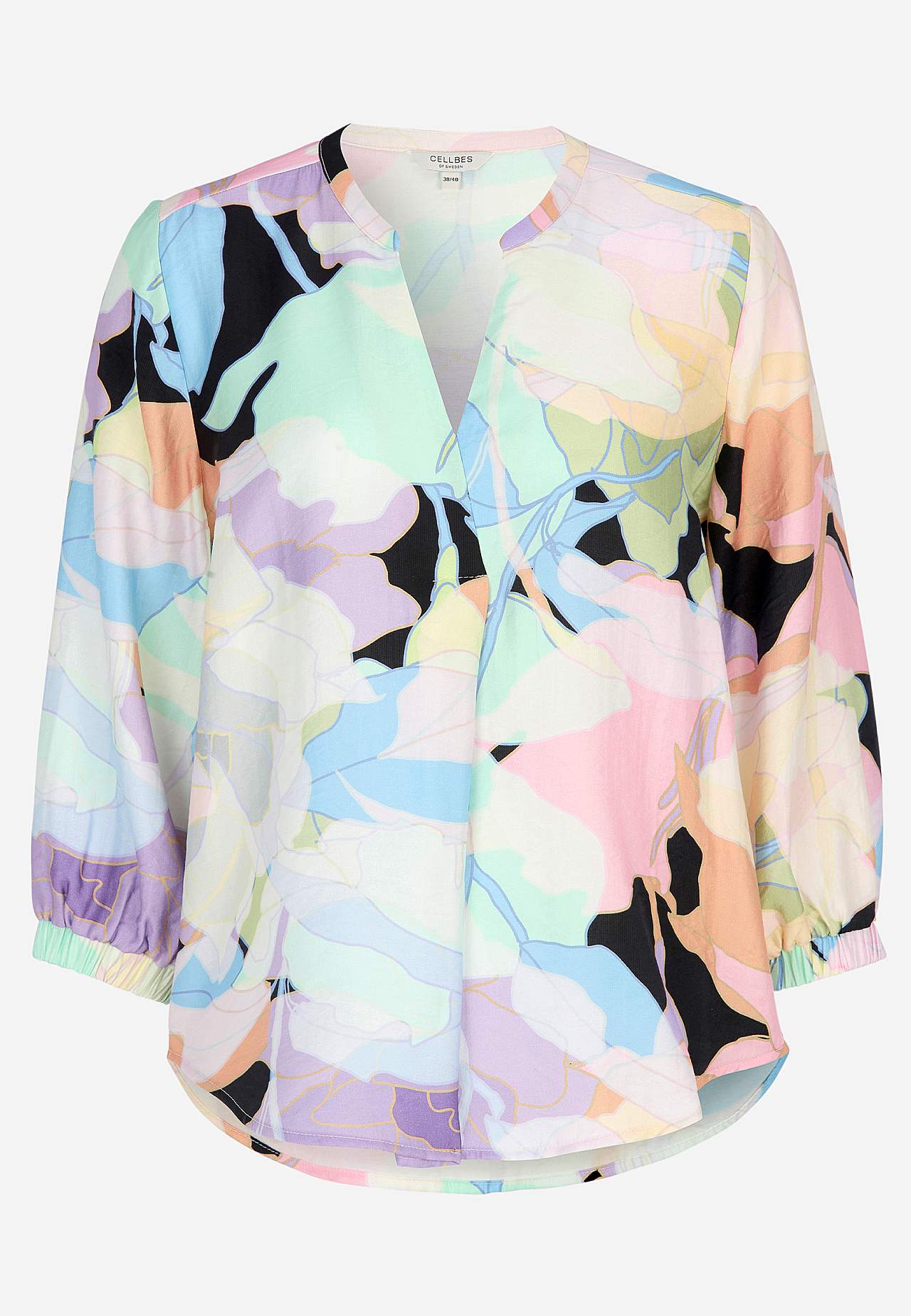 Tkaná a vzorovaná blůza