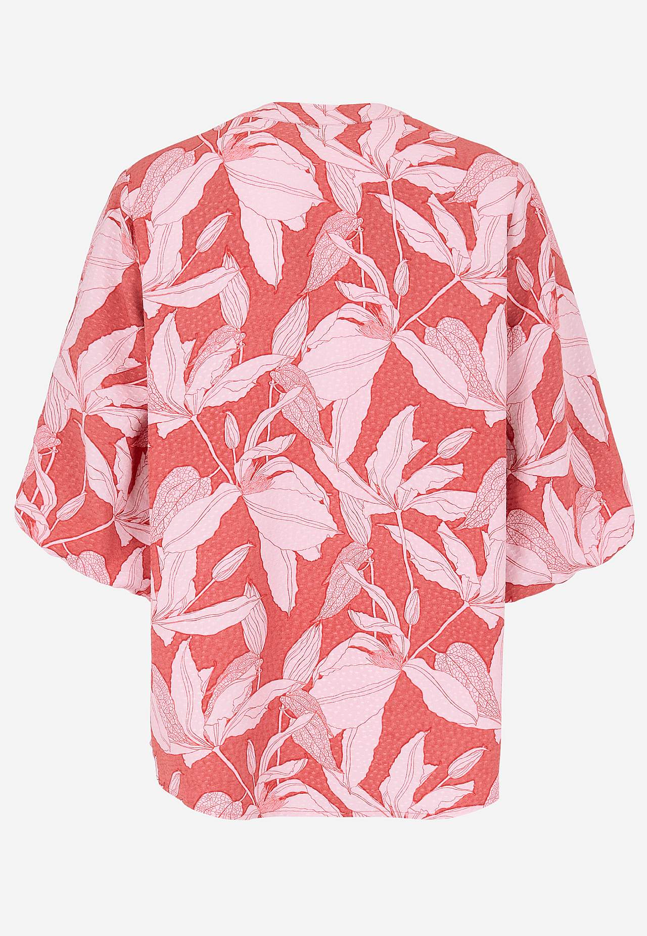 Tkaná blůza s balónovým rukávem