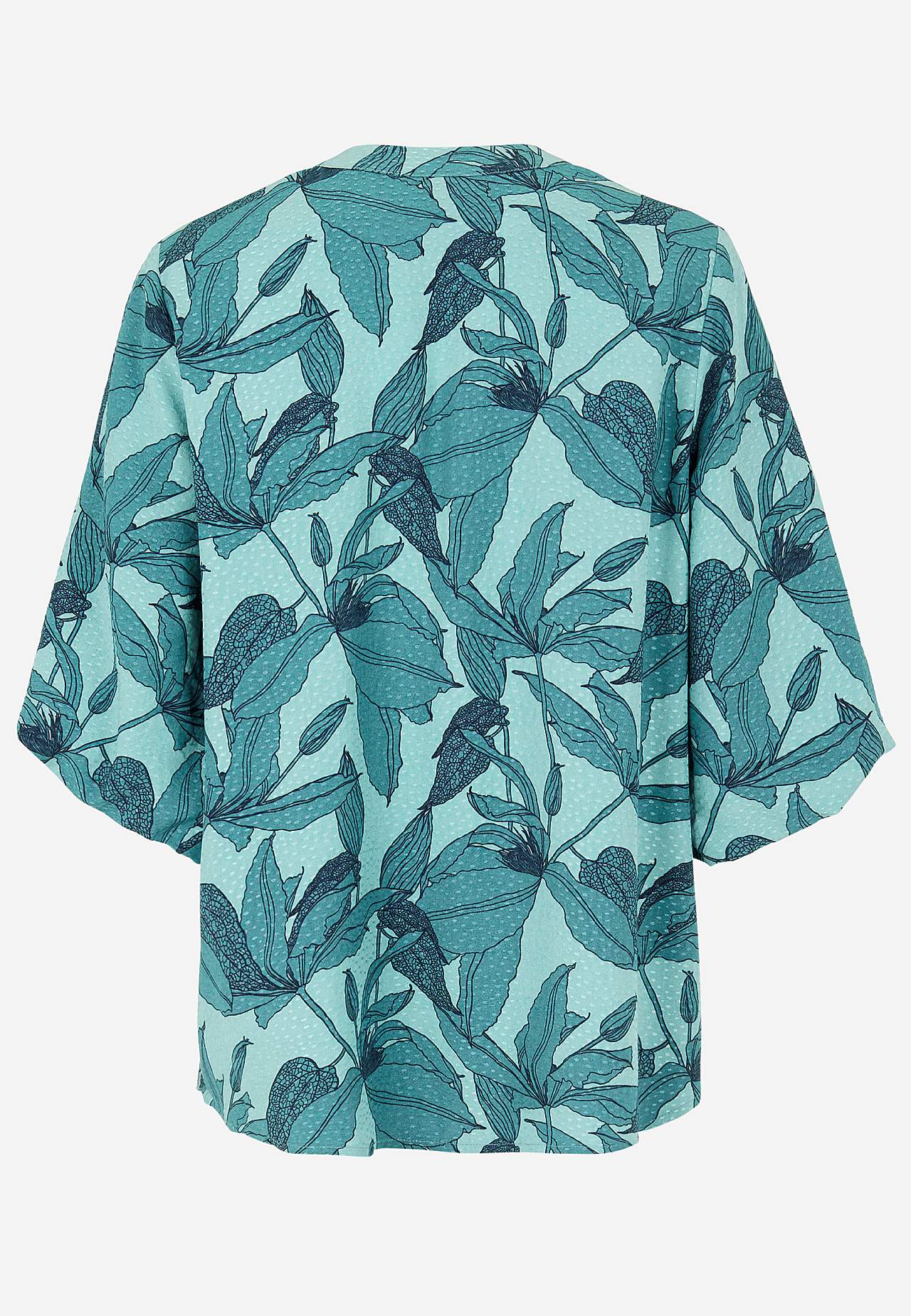 Tkaná blůza s balónovým rukávem