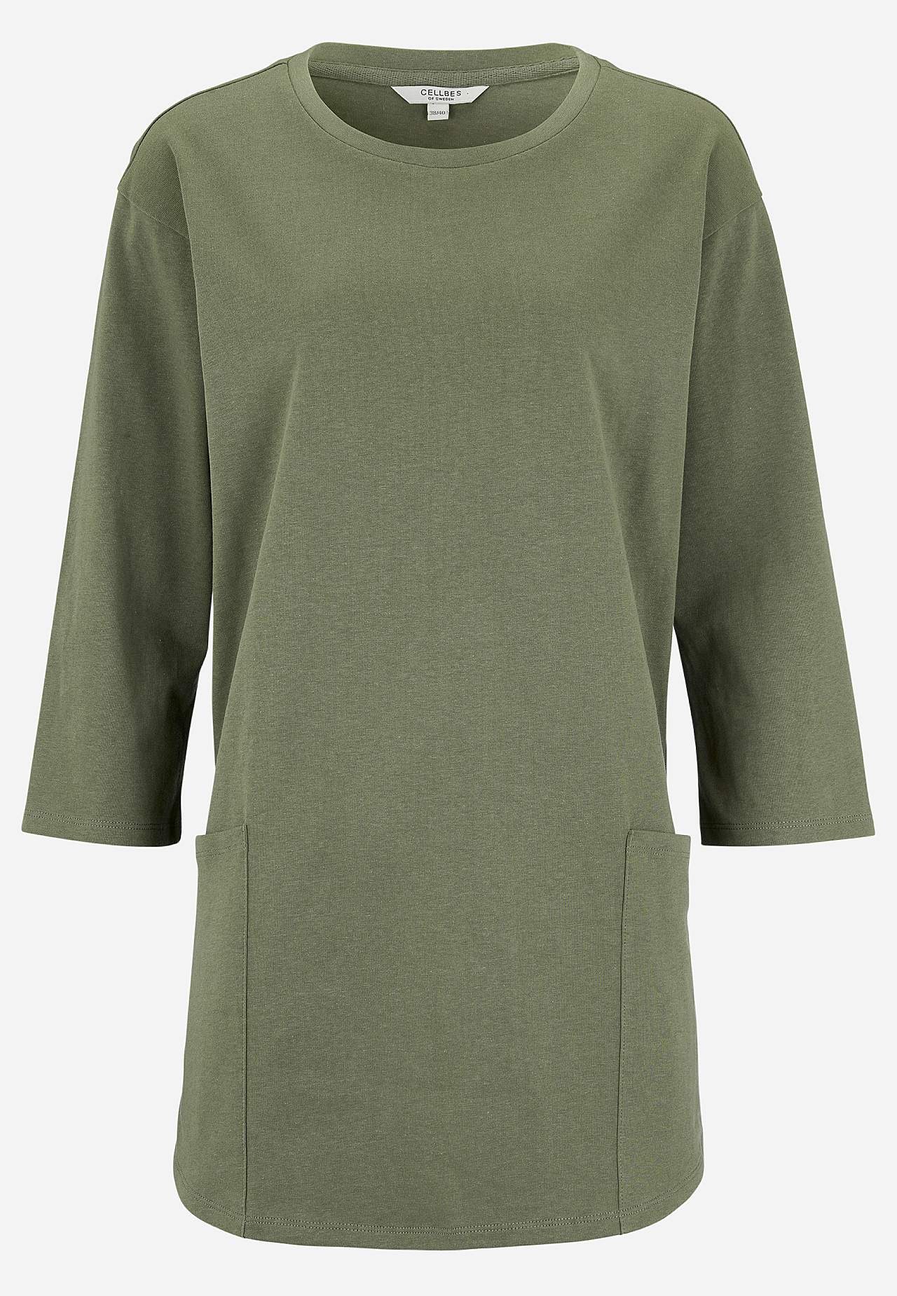 Žerzejová tunika z bio bavlny s kapsami