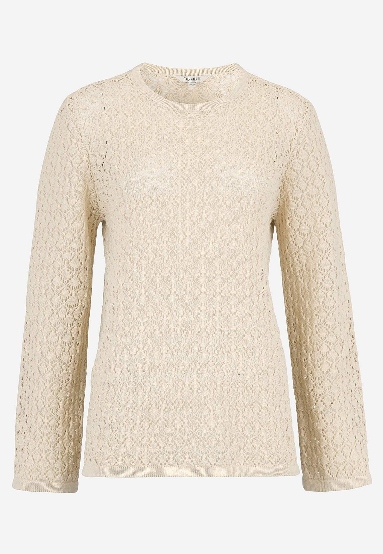 Pletený svetr s propracovaným vzorem