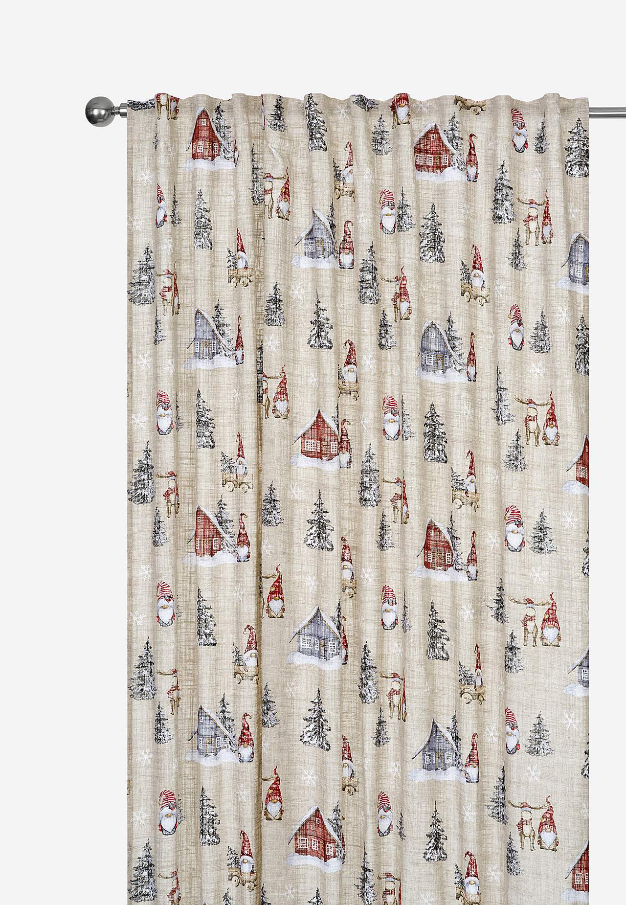 Závěs s páskou v různé délce s motivem Vánoc 2 kusy