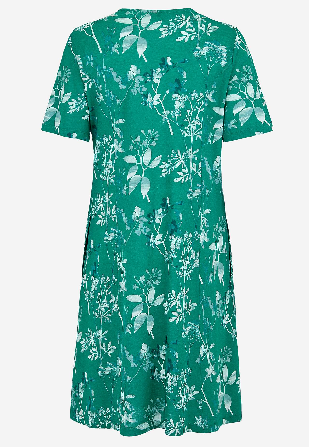 Vzorované žerzejové šaty s kapsami