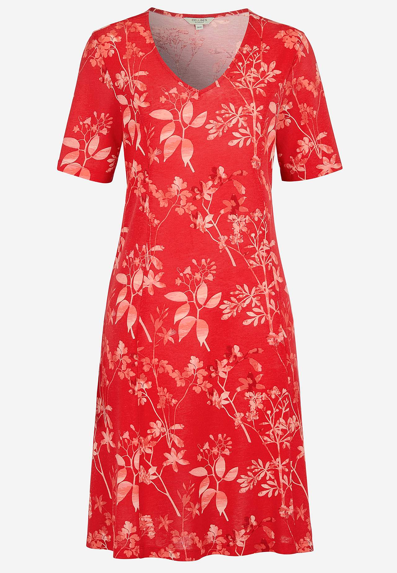 Vzorované žerzejové šaty s kapsami