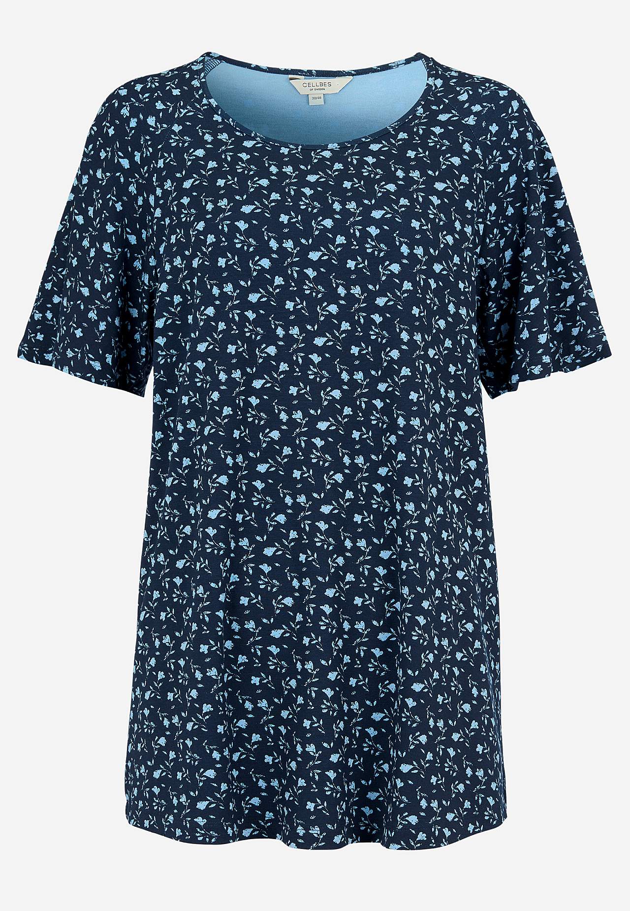 Žerzejová tunika s květinovým vzorem