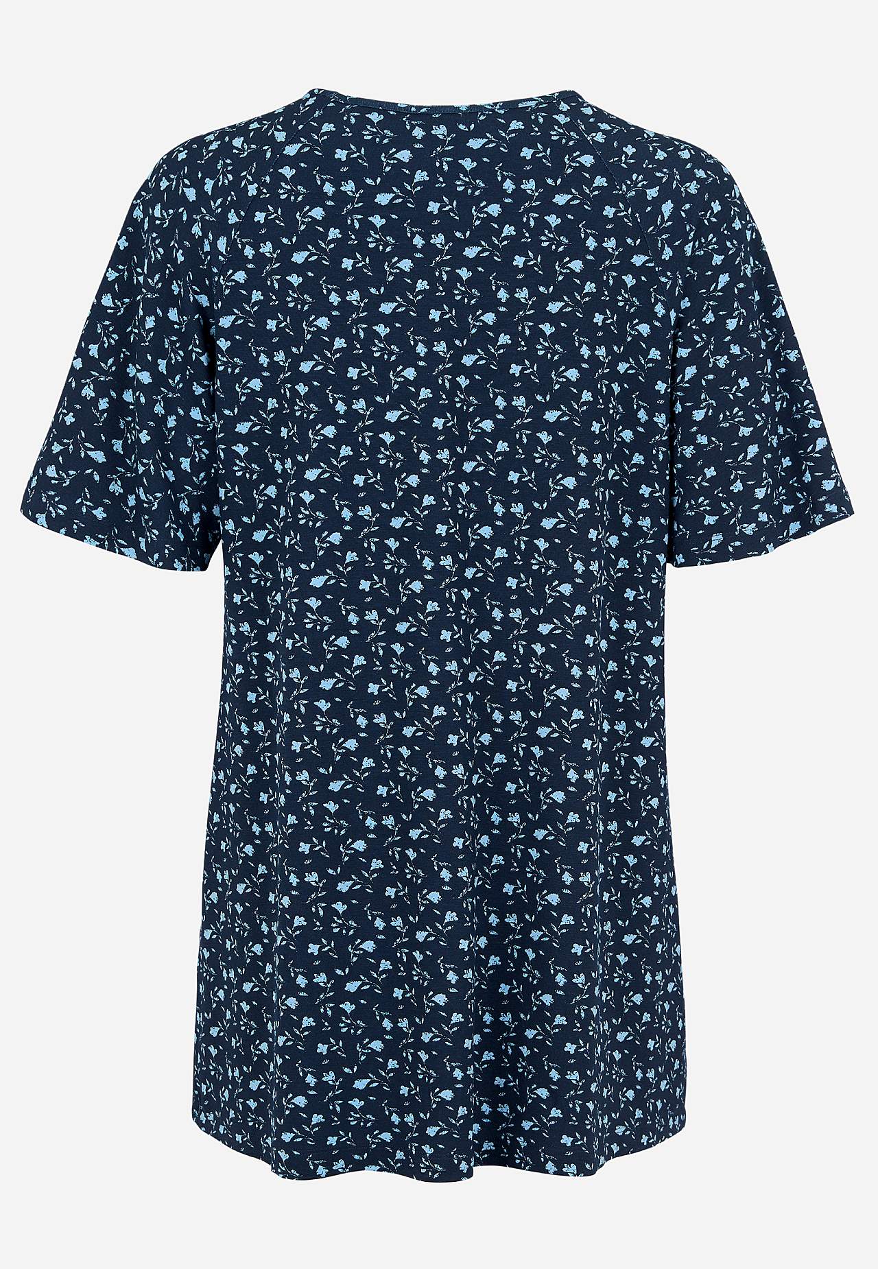 Žerzejová tunika s květinovým vzorem