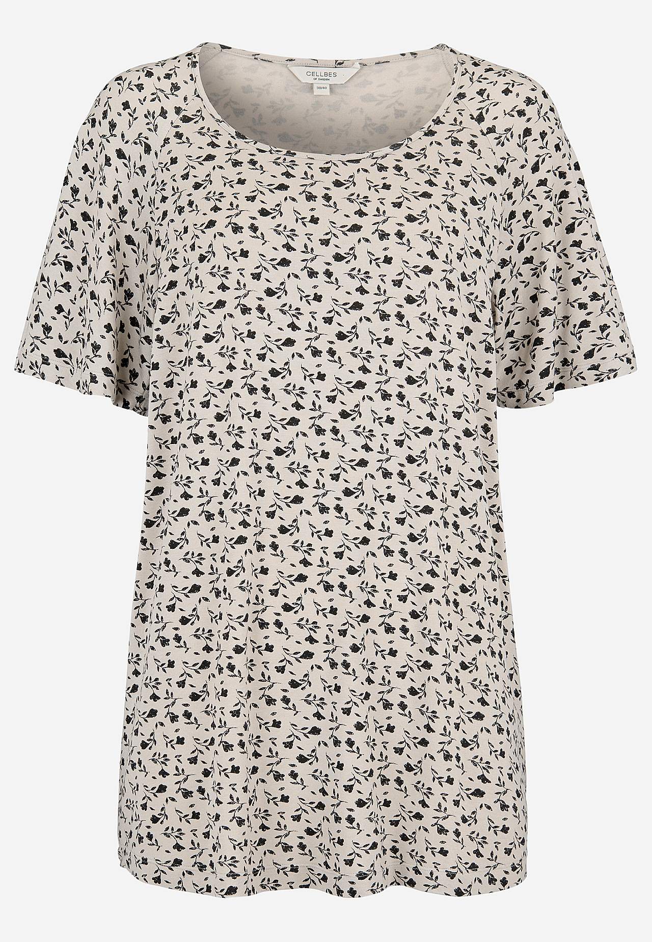 Žerzejová tunika s květinovým vzorem