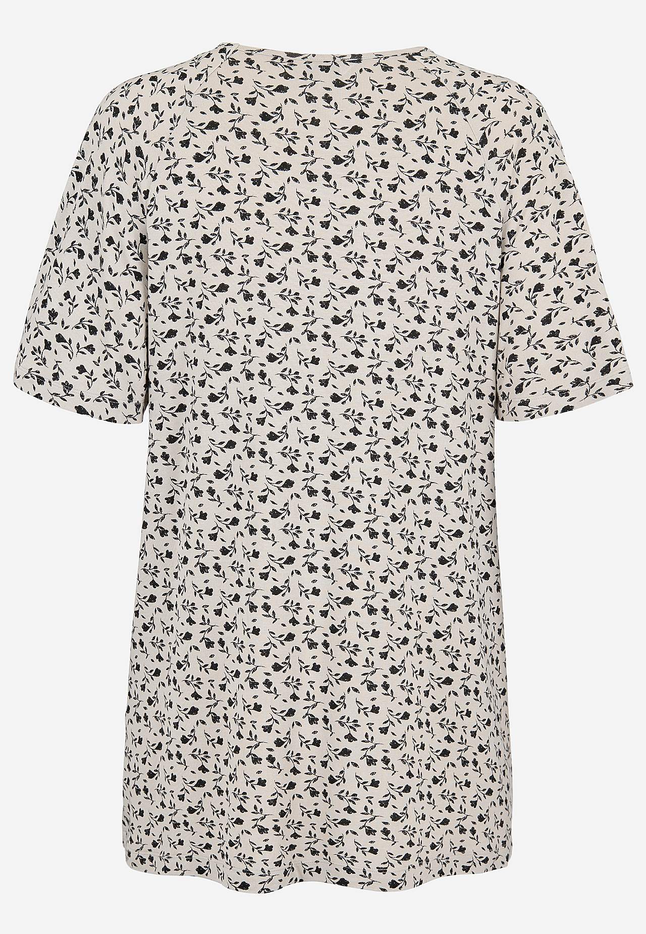 Žerzejová tunika s květinovým vzorem