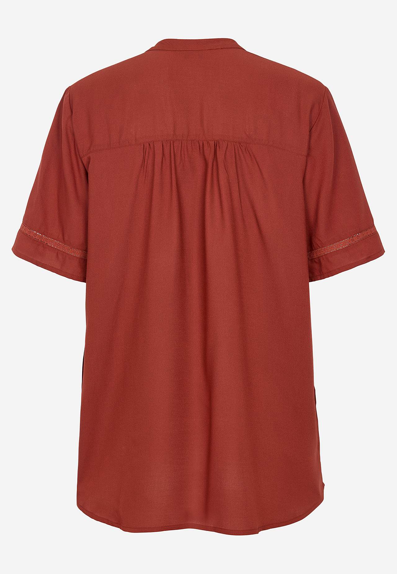 Tkaná tunika s krajkovými olemováními