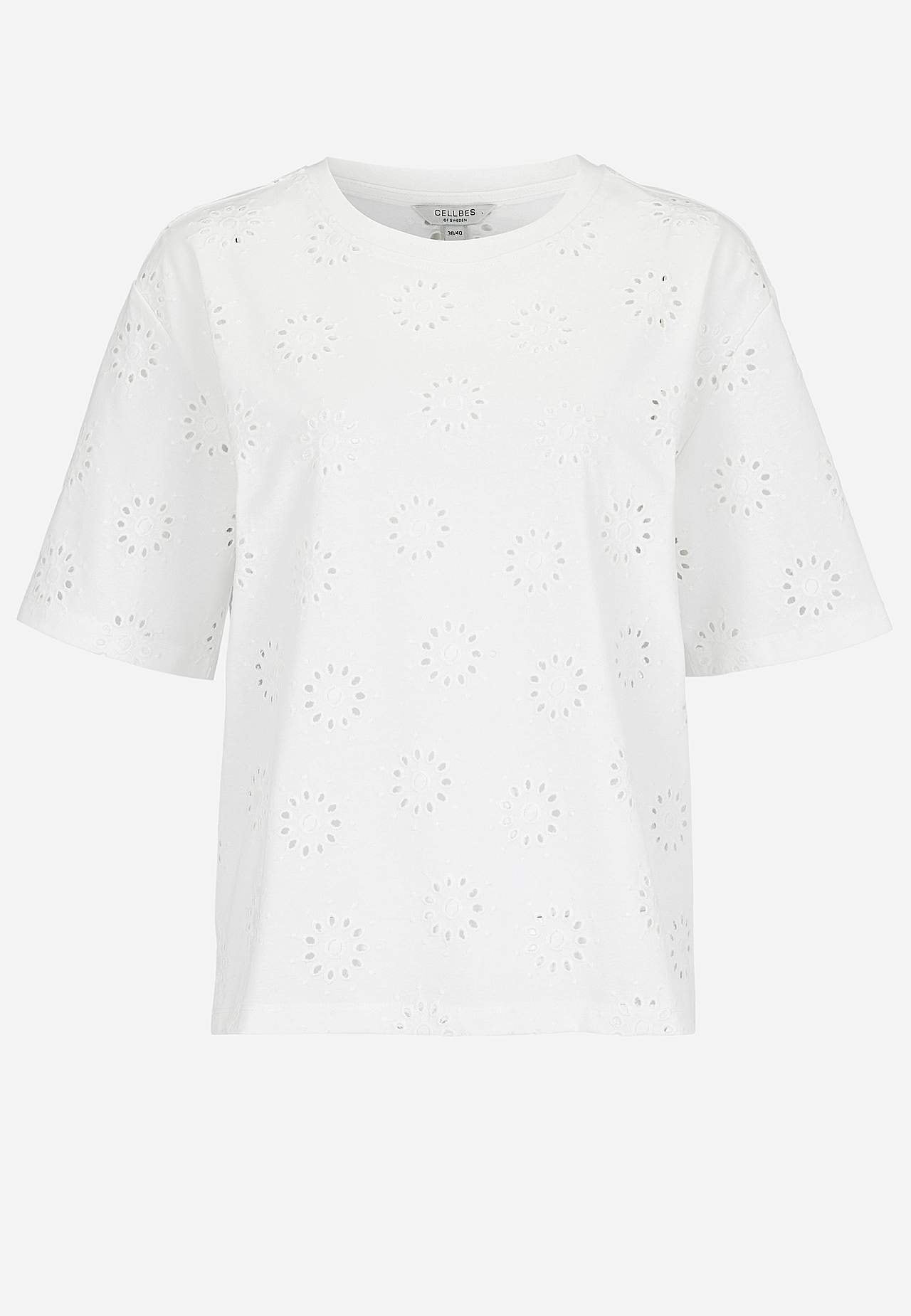 Žerzejový top s vyšívaným propracovaným vzorem