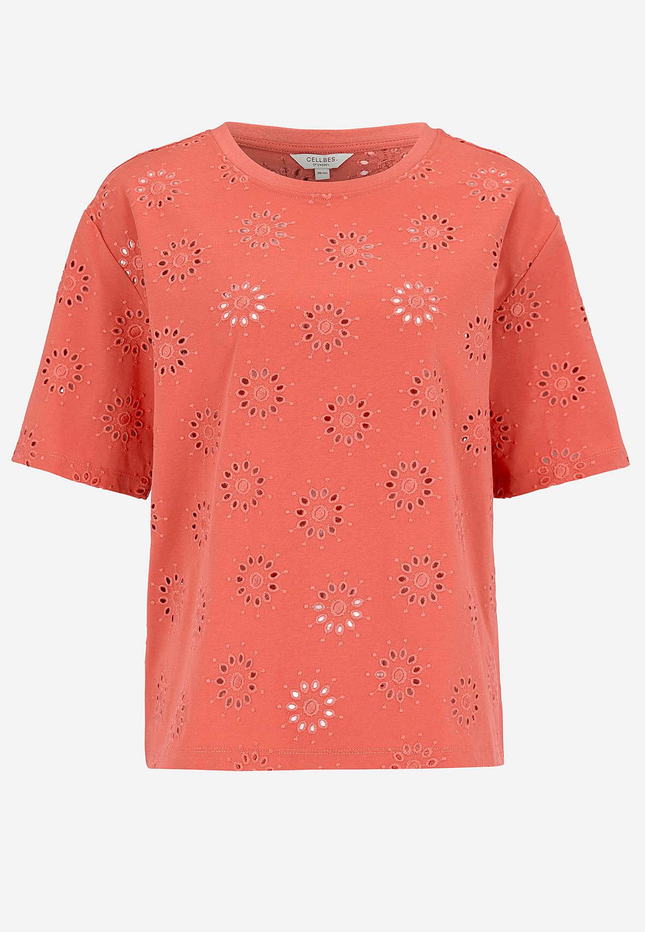 Žerzejový top s vyšívaným propracovaným vzorem