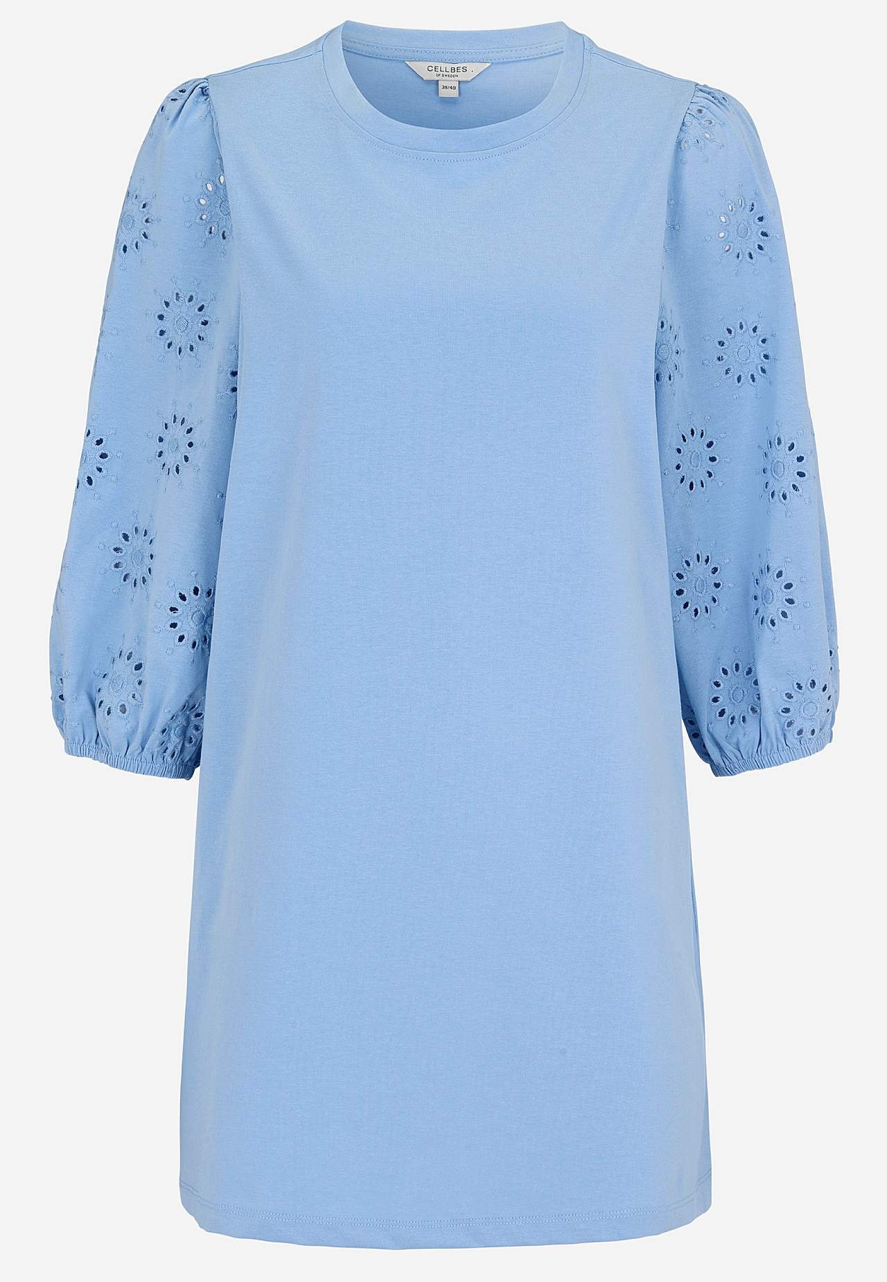 Žerzejová tunika s vyšívanými rukávy