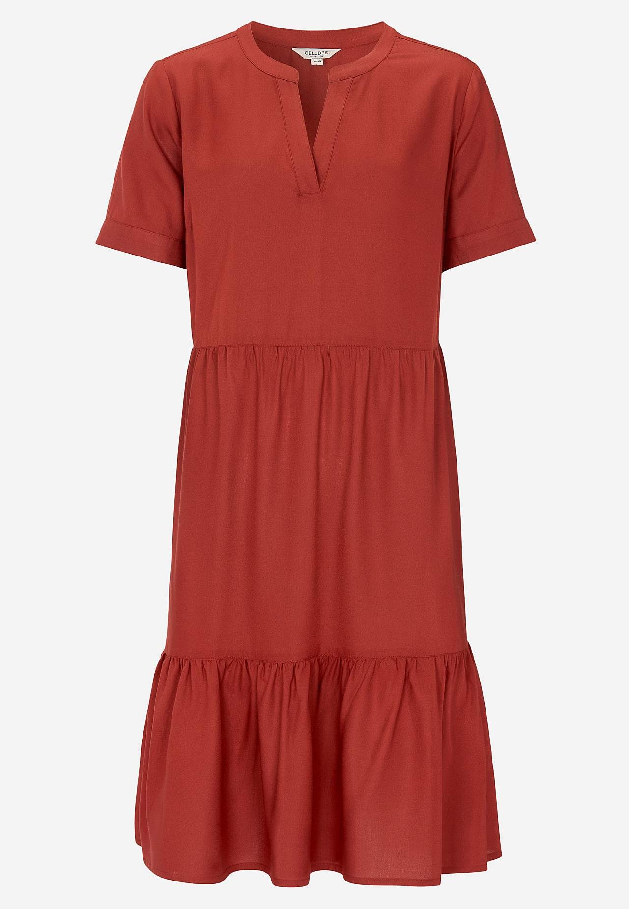 Šaty z viskózy s volánem